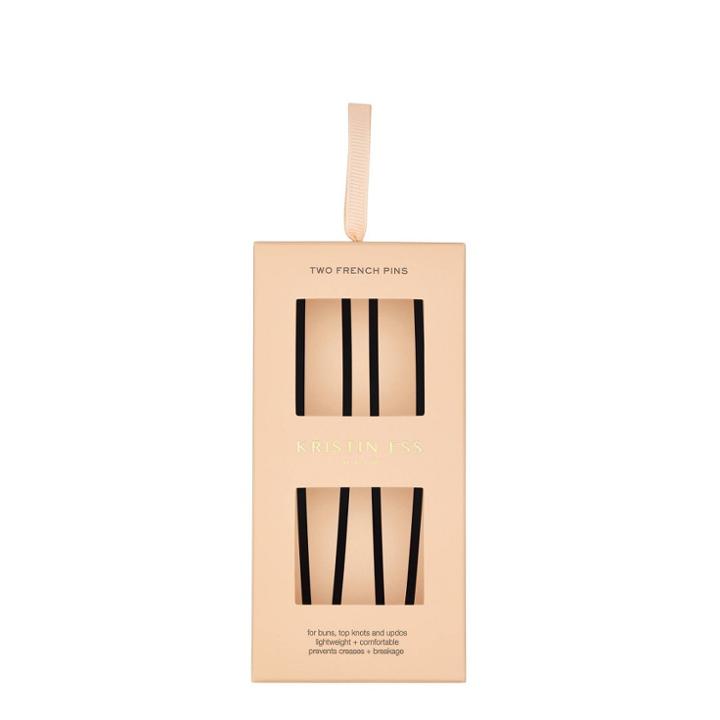 Kristin Ess Full Size French Pin Set - Matte Black, Women's