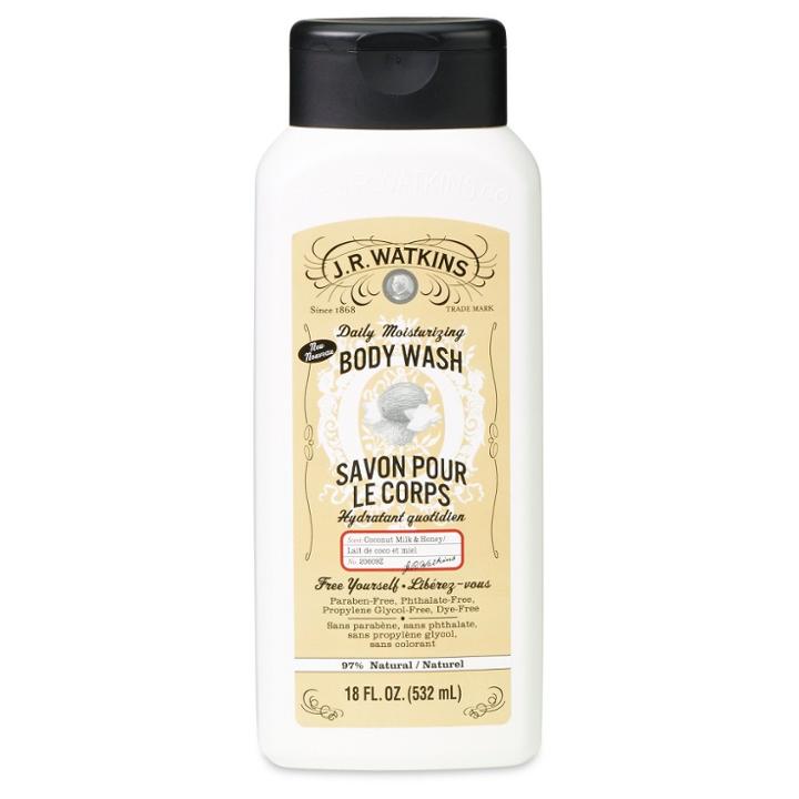J.r. Watkins Coconut Milk & Honey Daily Moisturizing Body Wash