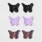 Target Butterflies Shape Plastic Claw Clips 6pc - Wild Fable, Women's,