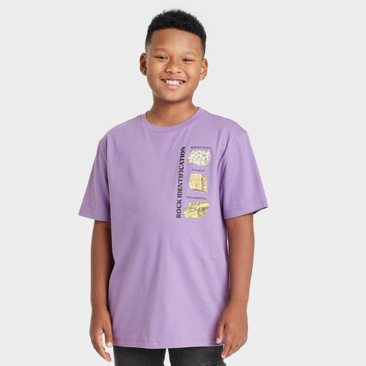 Boys' Rock Identification Short Sleeve Graphic T-shirt - Art Class Purple