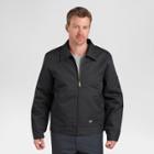 Dickies Men's Big & Tall Twill Insulated Eisenhower Jacket- Black Xxl Tall,