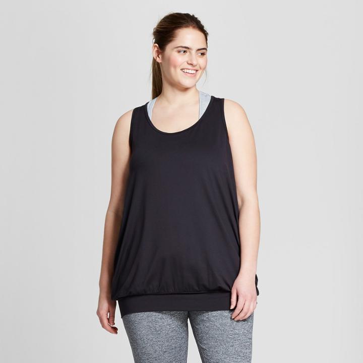Women's Plus-size Banded Bottom Tank Top - C9 Champion Black