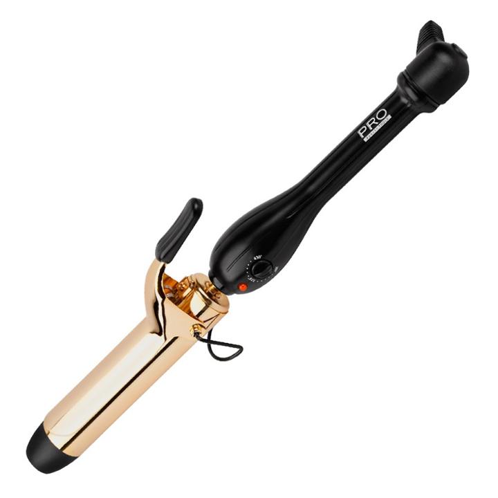 Pro Beauty Tools Professional 1 1/4 Gold Curling Iron, Bright Gold