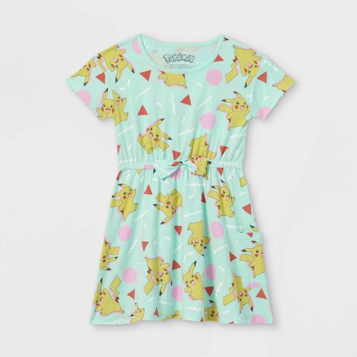 Girls' Pokemon Pikachu Dress - Green