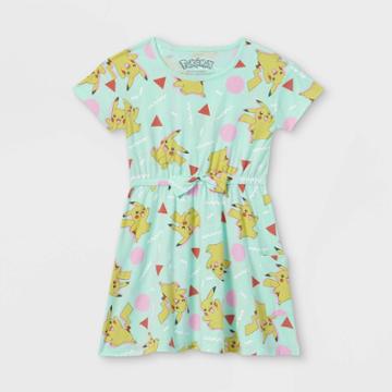 Girls' Pokemon Pikachu Dress - Green