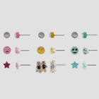 Art Class Girls' 9pk Emojis And Stones Earrings - Cat & Jack,