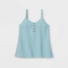 Girls' Waffle Swing Tank Top - Art Class Blue