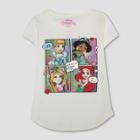 Girls' Disney Princess Comic Graphic Short Sleeve T-shirt - Ivory