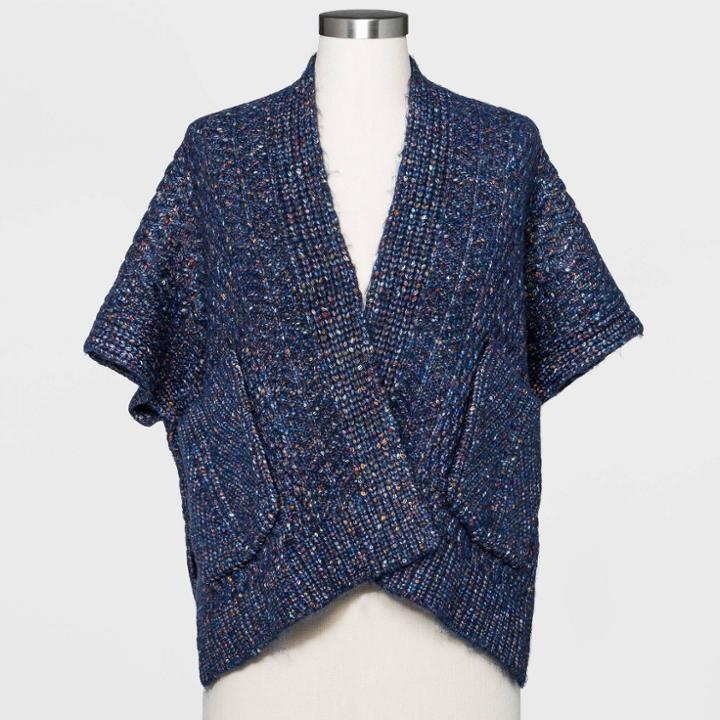 Women's Knit Kimono Jacket - Universal Thread Navy