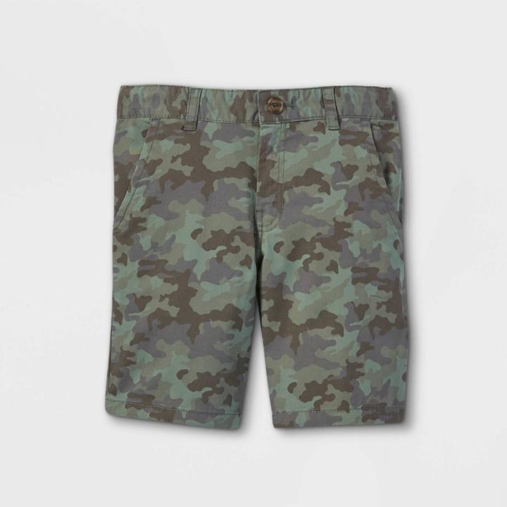 Boys' Chino Shorts - Cat & Jack Camo Green