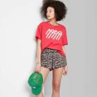 Women's Ascot + Hart Graphic Pull-on Shorts - Tan Leopard Print