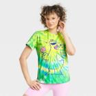 Women's Sesame Street Tropical Cookie Monster Short Sleeve Graphic T-shirt - Green