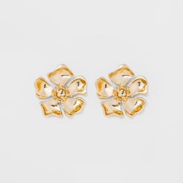 Sugarfix By Baublebar Golden Flower Stud Earrings - Gold, Girl's
