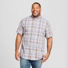 Men's Big & Tall Plaid Short Sleeve Button-down Shirt - Goodfellow & Co