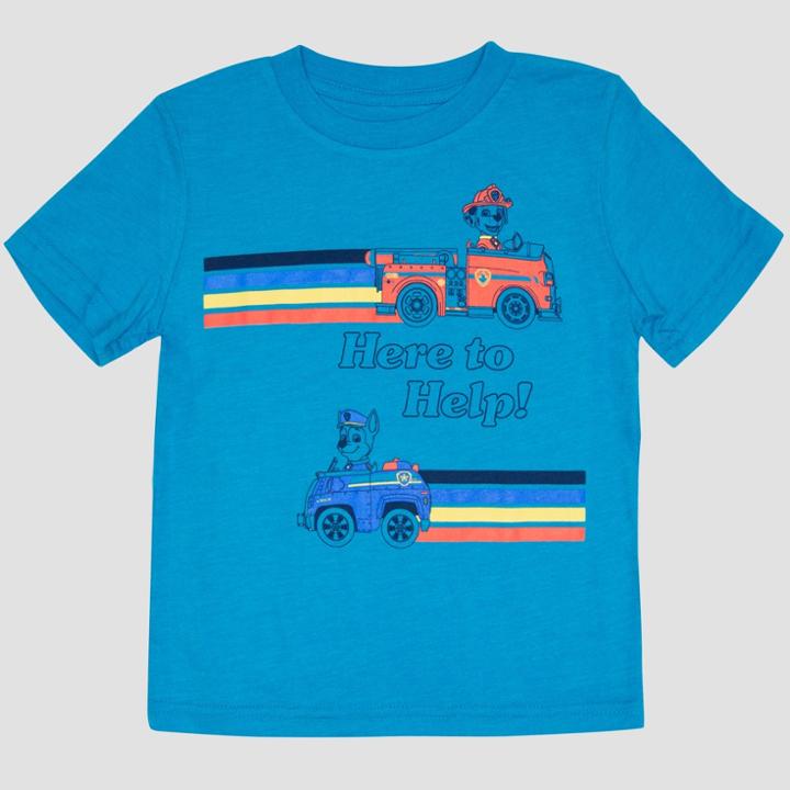 Toddler Boys' Paw Patrol Short Sleeve T-shirt - Blue