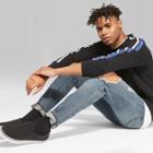 Men's Long Sleeve Velvet Trim Raglan Crew Pullover - Original Use Black