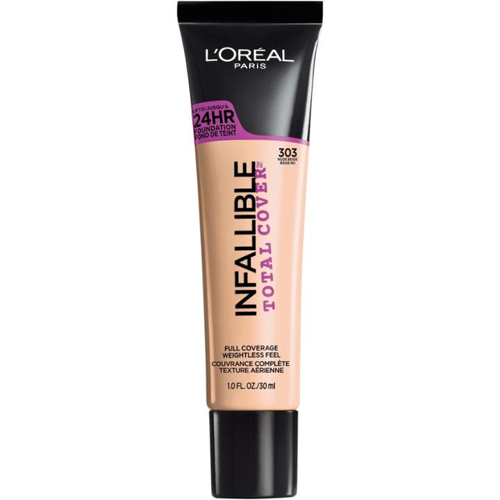 L'oreal Paris Infallible Total Cover Foundation 303 Nude Beige