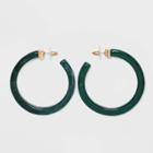 Sugarfix By Baublebar Glossy Resin Hoop Earrings - Green