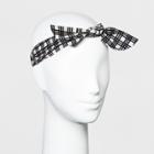 Women's Striped Plaidfront Bow Knot Headband - Universal Thread Black