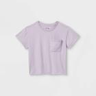 Girls' Boxy Pocket Short Sleeve T-shirt - Art Class Violet