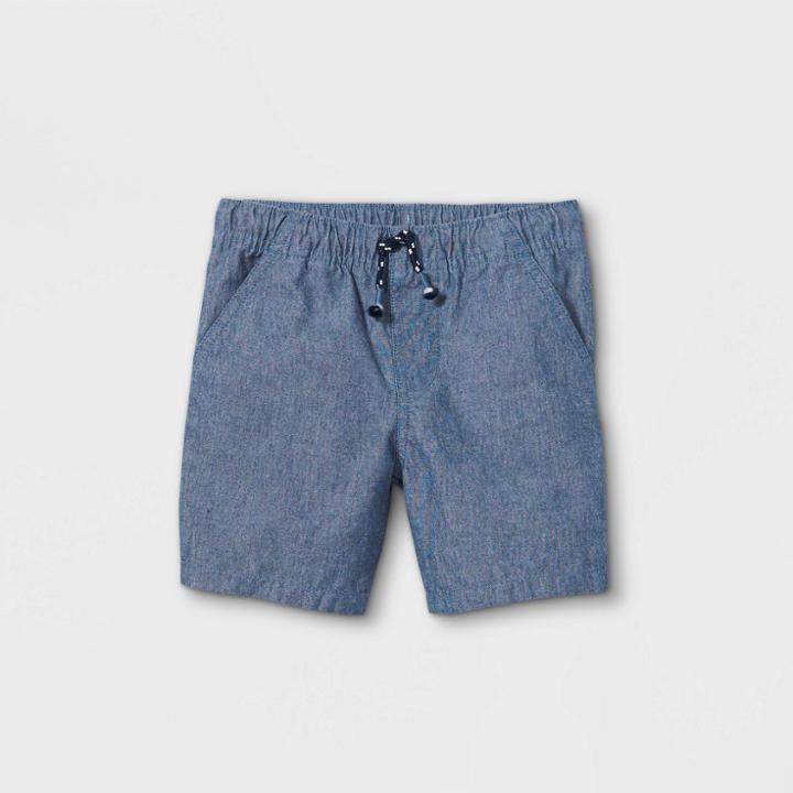Toddler Boys' Woven Pull-on Shorts - Cat & Jack Blue Gray