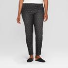 Women's Plus Size Micro Dot Skinny Jeans - Universal Thread Black Wash