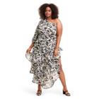 Plus Size Botanical One Shoulder Ruffle Dress - Alexis For Target Black