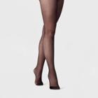 Women's Micro Texture Tights - A New Day Black