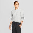 Women's Long Sleeve Pleated Shoulder Pullover Sweatshirt - Prologue Heather Gray