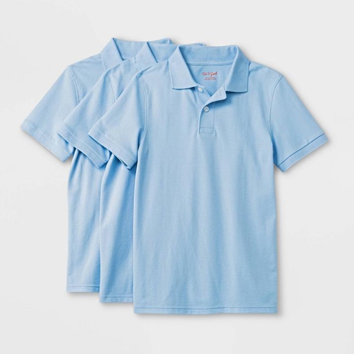 Boys' 3pk Short Sleeve Pique Uniform Polo Shirt - Cat & Jack