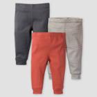 Gerber Baby Boys' 3pk Safari Pull-on Pants - Orange/gray