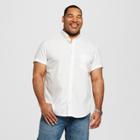 Target Men's Big & Tall Short Sleeve Button-down Shirt - Goodfellow & Co White