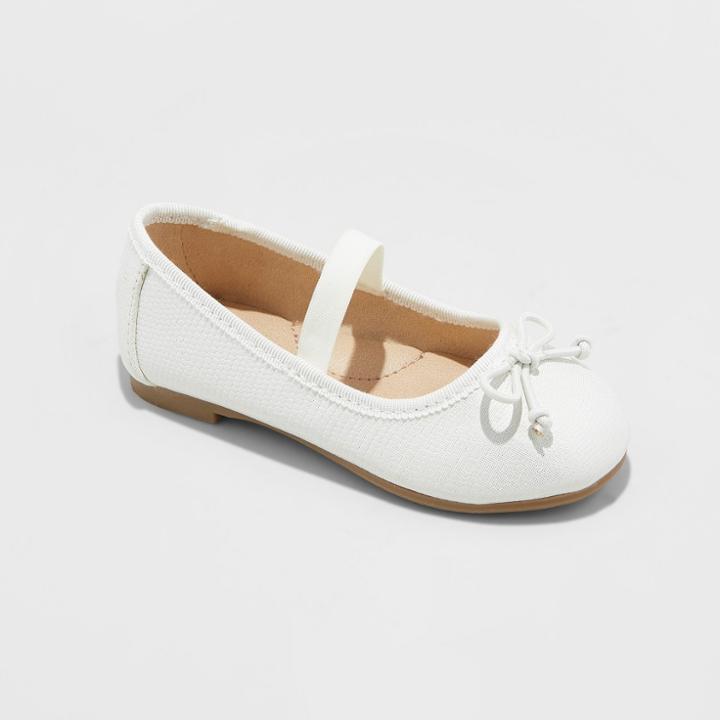 Toddler Girls' Becca Ballet Flats - Cat & Jack White