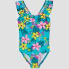 Toddler Girls' Floral One Piece Swimsuit - Just One You Made By Carter's Green 12m, Toddler Girl's