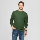 Men's Standard Fit Long Sleeve Crew Neck Fleece Sweatshirt - Goodfellow & Co Banyan Tree Green