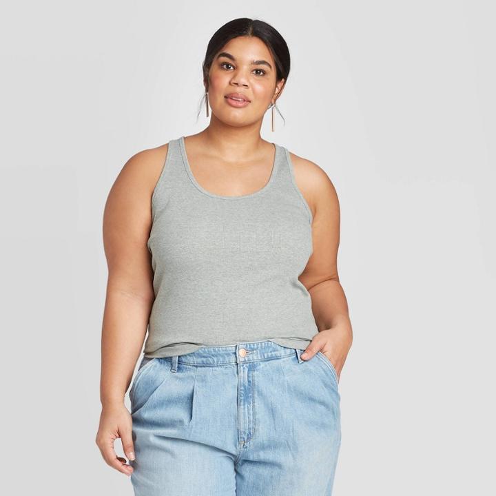 Women's Plus Size Tank Top - Universal Thread Green 1x, Women's,