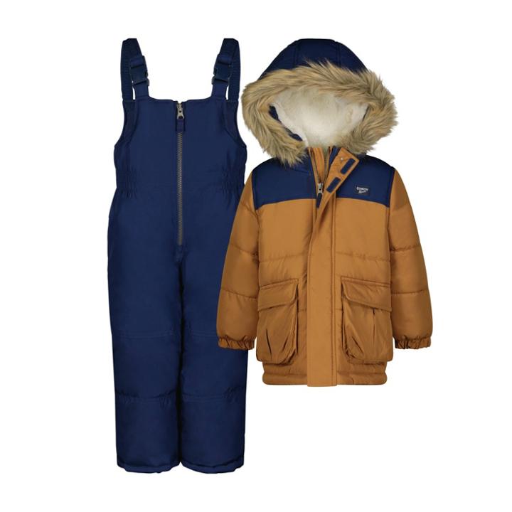Genuine Kids From Oshkosh Oshkosh B'gosh Toddler Boys' Colorblock Snow Bib And Jacket