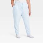 Women's Plus Size High-rise Ankle Jogger Pants - A New Day Blue