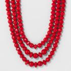 Sugarfix By Baublebar Bold Beaded Statement Necklace - Red, Girl's, Coral