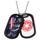 Men's Star Wars Darth Vader Stainless Steel Double Dog Tag With Rubber
