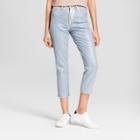 Women's Jeans Mom Metallic Coated - Mossimo Light Wash