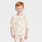 Grayson Collective Toddler Henley Fleece Crewneck Sweatshirt - Cream
