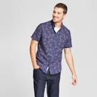 Men's Short Sleeve Soft Wash Standard Fit Button-down Shirt - Goodfellow & Co Jamestown Blue