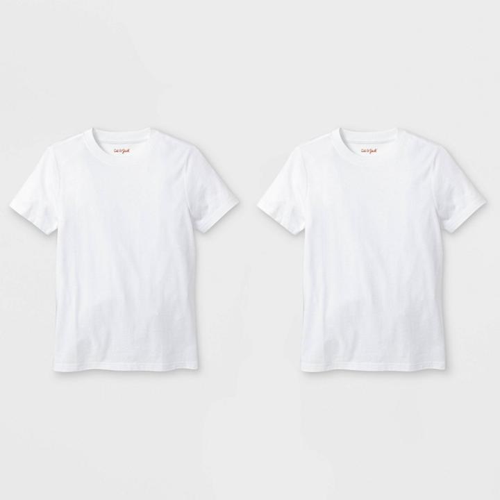 Oversizeboys' 2pk Short Sleeve T-shirt - Cat & Jack White