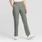 Women's High-rise Straight Leg Pants - Universal Thread Olive 0, Women's, Green