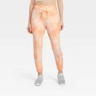 Women's Tie-dye High-rise Ribbed Fleece Joggers 25.5 - All In Motion Pale Peach