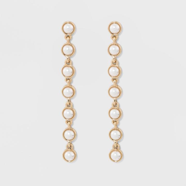 Long Drop Cultural Pearl Earrings - A New Day Gold