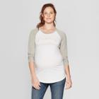 Maternity 3/4 Sleeve Jadore Motherhood Graphic T- Shirt - Isabel Maternity By Ingrid & Isabel White