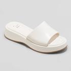 Women's Carlita Wide Width Wedge Heels - A New Day White