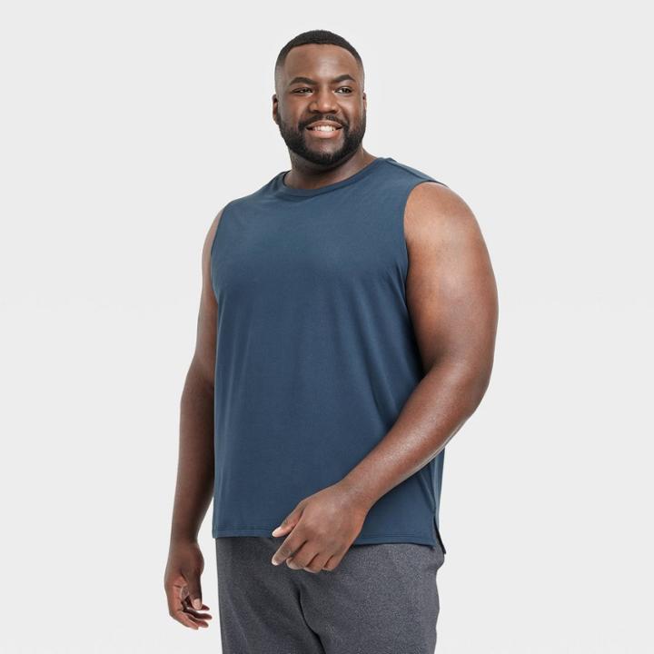 Men's Big Sleeveless Performance T-shirt - All In Motion Determined Blue